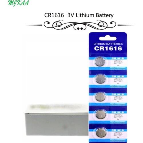 100Pcs=20Card CR1616 Button Batteries DL1616 ECR1616 LM1616 Cell Coin Lithium Battery 3V CR 1616 For Watch Electronic Toy Remote