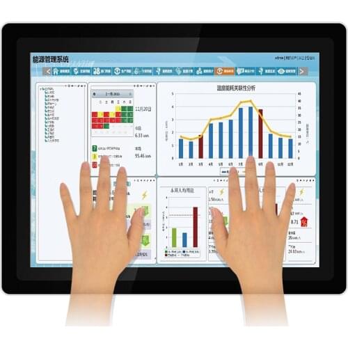 17" Industrial All In One PC with Intel i3 i5 i7 win7/10 pro Fully enclosed Flat Capacitive Touch Tablet Tempered glass design