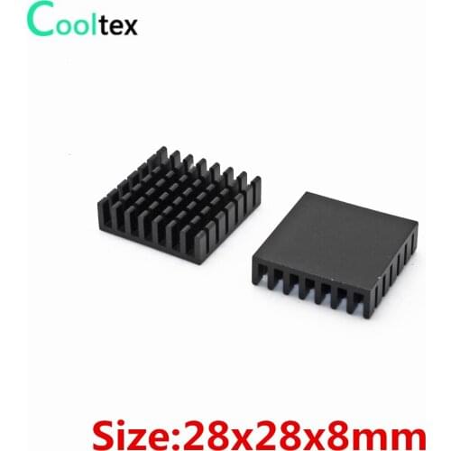 200pcs Extruded Aluminum heatsink 28x28x8mm heat sink radiator for Electronic Chip IC COOLER cooling