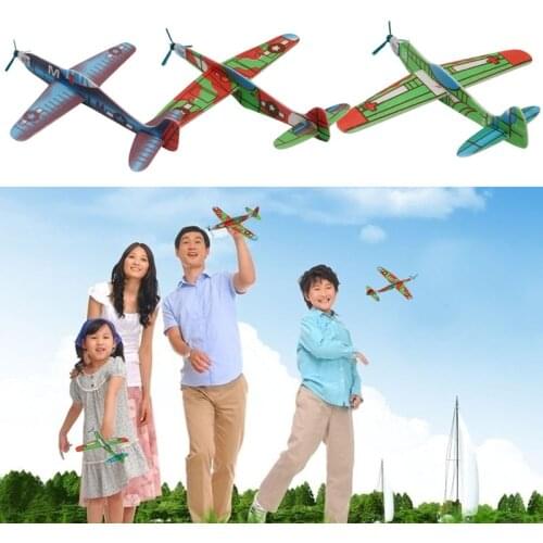4Pcs Kids DIY Mini Foam Handmade Flying Airplanes Glider Educational Toys Model F3ME