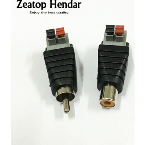 5Pairs/10Pcs CAT5 To Camera CCTV Video Balun RCA Female+Male Jack AV Screw Terminal Pressed Connector RCA MF to Terminal Block