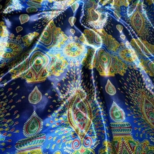 Decoration Satin Ethnic Tilda Cosplay Fabric DIY Sewing Craft Material Polyester Silky Satin Fabric