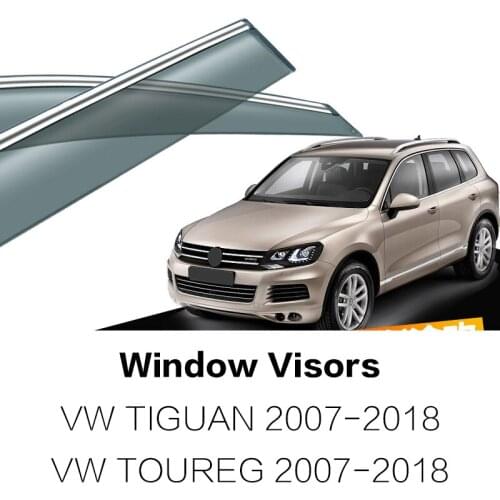 Car Styling Awnings Shelters Window Visors rain eyebrow For VOLKWAGEN TIGUAN 2007-2016 2017-2018 TOUREG 2002-2010 2011-2017