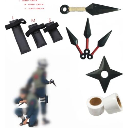 Anime cosplay Ninja Kunai Three Knife Set Darts Kunai Knife Halloween Cosplay Weapon Cosplay Prop