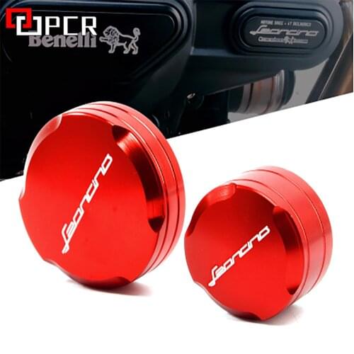 Free Shipping For Benelli Leoncino 500 BJ500 Motorcycle Aluminum Front & Rear Brake Master Cylinder Fluid Reservoir Cover Cap