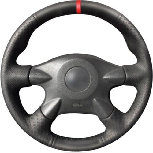 Black Artificial Leather Steering Wheel Cover for Nissan Almera (N16) X-Trail (T30) Primera (P12)Terrano 2 Pathfinder Paladin