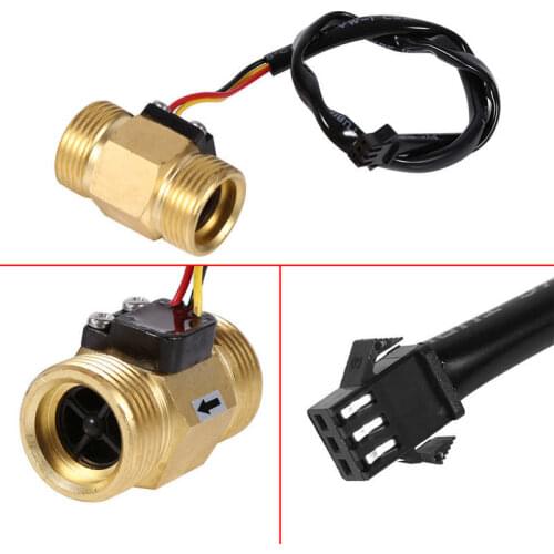 1Pc Waterproof Tape New Full Cooper G3/4" DN20mm Thread Hall Effect Liquid Water Flow Sensor Switch 2TO 45L/Min Agriculture