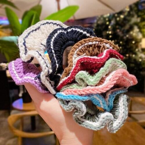 Autumn and Winter Children Cute Knitting Elastic Hair Bands Girls Lovely Soft Scrunchies Rubber Bands Kids Hair Accessories
