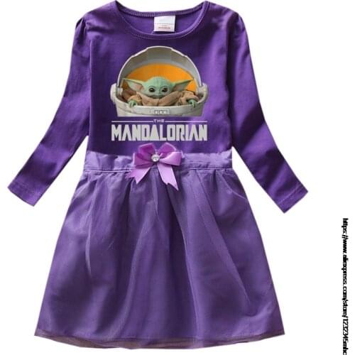 Kids Dresses For Girls Princess Summer Kids Children Mandalorian Baby Yoda For Girls Kids Girl Children Party Dresses