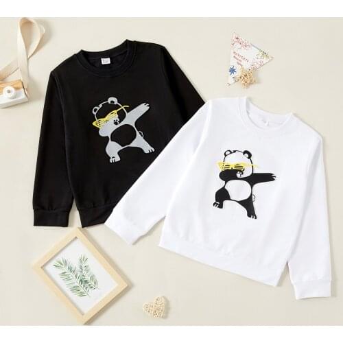 PatPat Kid Boy Animal Glasses 3D Print Round-collar Pullover Sweatshirt
