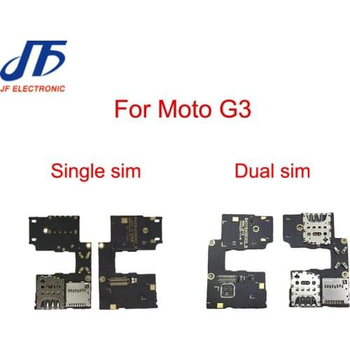 For Motorola Moto G3 3rd XT1540 XT154 SD Memory SIM Card Reader Holder Flex Cable Replacement Parts 50pcs/lot