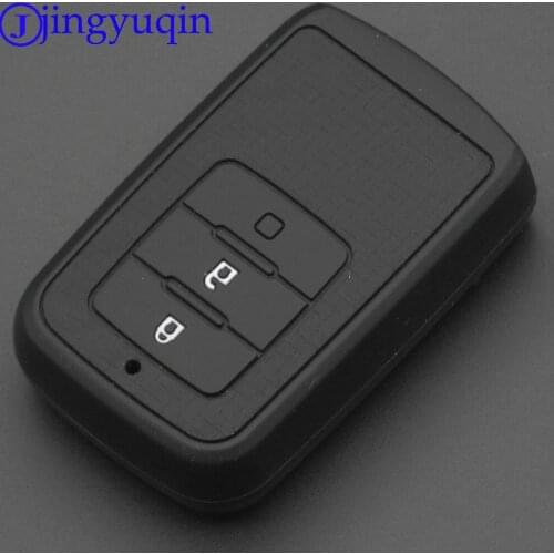 Jingyuqin 3/4/5 Buttons Remote Carbon Silicone Key Case Cover For honda