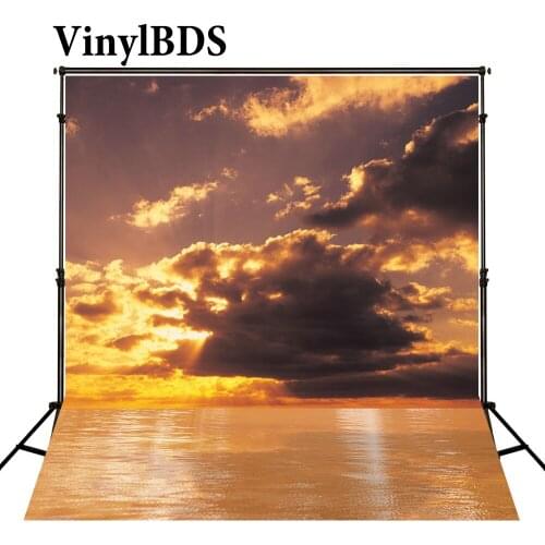 VinylBDS Photography Backdrops Scenic Photography Backdrops Beach Backdrop Beach Sunset Photography Background for Studio