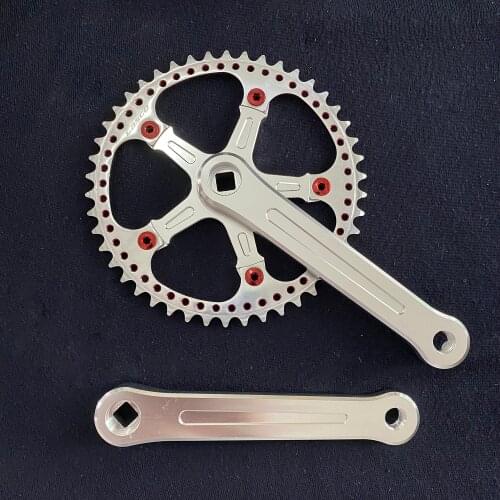 LASCO Fixie bike Crankset CNC 46T 144 BCD 170mm Crank Aluminum alloy track bicycle vintage bike Fixed Gear bike Chainwheel