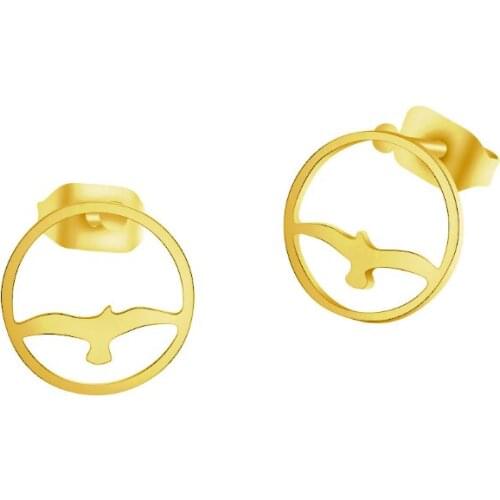 Small Bird Design Earring Studs Color Elegant Fashion Women Jewelry Girl Gifts