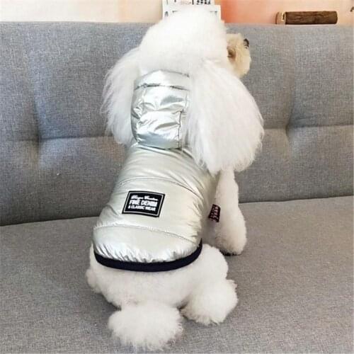 Fashion Letter Two Legs Pet Dog Clothes Dog Down Puppy Dog Vest Jacket Chihuahua Clothing Warm Winter For Small Medium Dogs