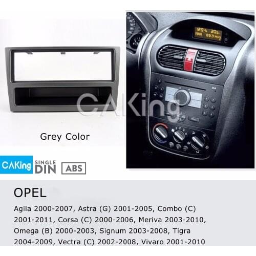 Single Din Fascia Radio Panel for OPEL Corsa (C) 2000-2006, Meriva 2003-2010, Omega (B) 2000-2003 Dash Kit Plate Bezel Adapter