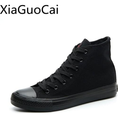 Wholesale High Top Unisex Canvas Shoes Korean Trend Men Casual Shoes Students' Board Sneakers for Couple Teenage Mens Shoes