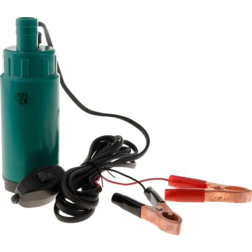 Submersible Pump Diameter 50MM DC 12V 24V Motor Suction Oil Water Disel Pump Plastic Shell Car Camping Portable With Switch