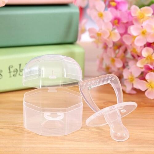 Newborn Transparent Silicone Pacifiers Infant Pacifier Holder Clip Baby Pacifiers Nipples for Children Pacify