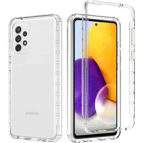 HD Crystal Clear Case for Samsung Galaxy A72 A 72 5G Shockproof Phone Back Bag PC Bumper 360 Full Coverage Hard Protective Cover