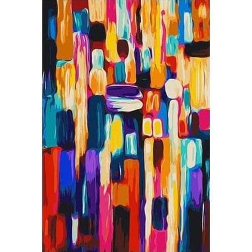 Paint By Numbers For Adults and Kids DIY Oil Painting Gift Kits Pre-Printed Canvas Art Home Decoration -Colorful