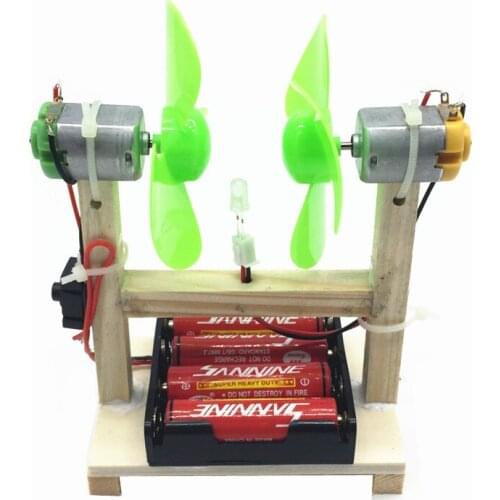 DIY hand-made educational toys for wind turbine science experiment materials