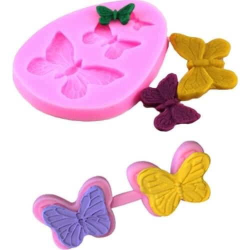 3d Silicone Mold Butterfly Shaped Fondant Cake Mold Soap Mould Bakeware Baking Cooking Tools Sugar Cookie Jelly Pudding Decor