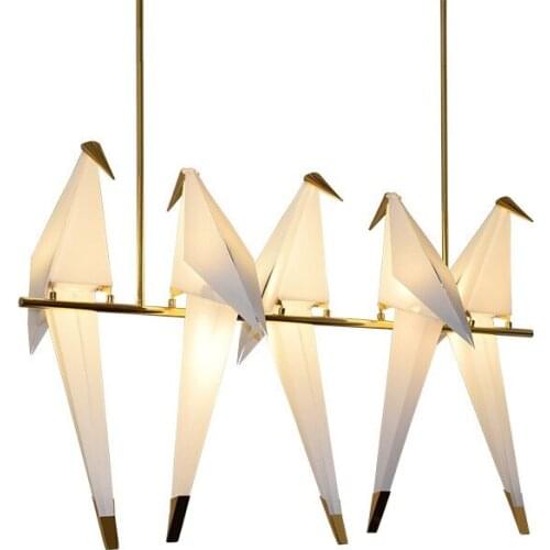 Nordic Thousand Paper Cranes pendant lamps bedroom personality Creative Bird Light LED Chip living room pendant light 3000K