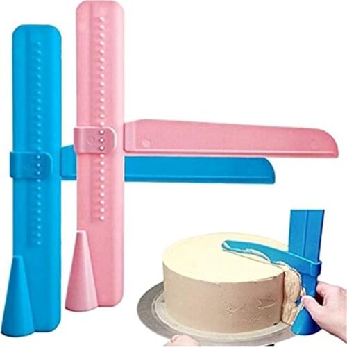 1pcs/set Cake Edge Smoother Cream Leveling Device DIY Cake Scraper Smoother Adjustable Cakes Pastry Spatula Baking Tools