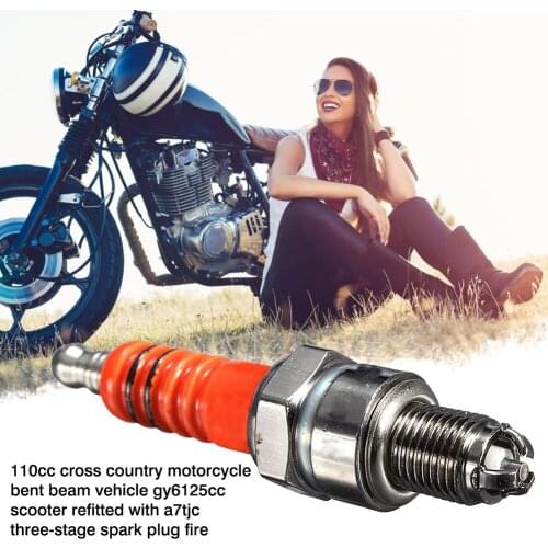 Motorcycle Spark Plugs Racing 3 Electrode Spark Plug Sparking Plug Nozzle For 110CC GY6125CC Dirtbikes ATVs Cubs Moped Scooter