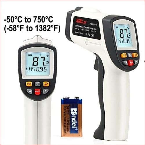 Thermometer Laser Gun Sensor de Temperatura Temperature Meter Laser Infrared Thermometer -58℉ -1742℉ Data-Storage XRC900 XRCLIF