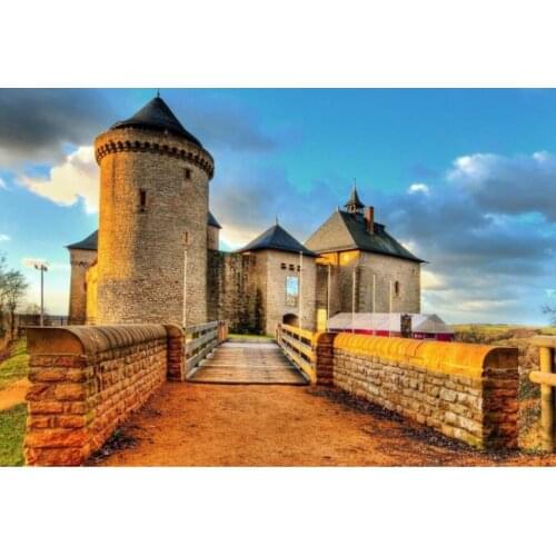 Scenery castle diamond painting full dril mosaic art embroidery landscape rhinestone picture puzzle toys kids drawing wall decor