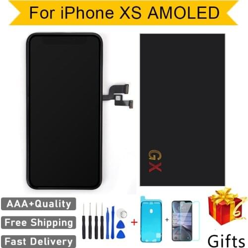 JFJVC Quality AAA+++ GXS AMOLED 5.8 No Dead Pixel For IPhone XS LCD Display Touch Screen Replacement Digitizer Assembly Pantalla
