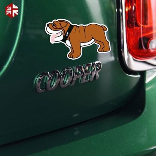 1 Pc Bulldog Car Window Sticker Body Decal Aluminum Alloy Cover For MINI Cooper R50 R53 R55 R56 R57 R58 R60 R61 F54 F55 F56 F60