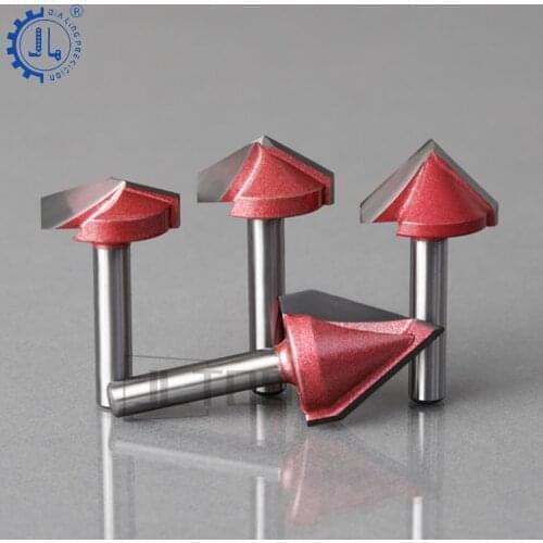 12 shank 3D v bit 120 CNC solid carbide end mill router bits cnc v carve bit set