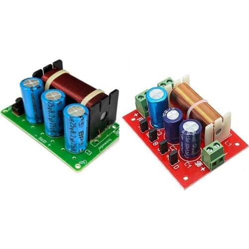 200W Pure Bass Speaker Crossover 1 Way Frequency Divider & 400W Speaker Crossover 2 Way High-Low 4-16 Ohm