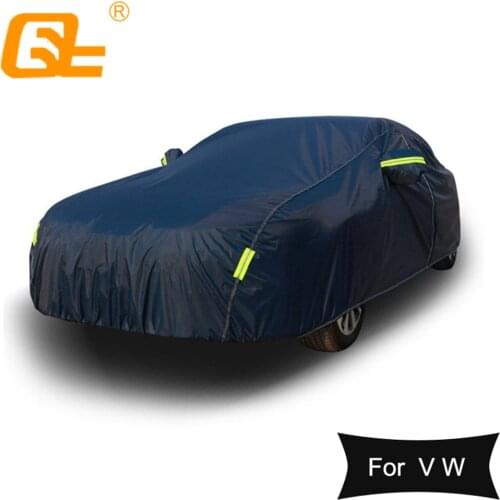 210T Dark Blue Universal Full Car Cover Outdoor Snow Ice Dust Sun UV Shade Cover for volkswagen polo passat golf tiguan