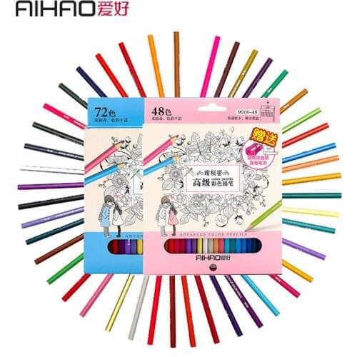 48/72 Colored Pencils Professionals Artist Lapis De Cor Painting Oil Color Pencil For Drawing Sketch Art Supplies