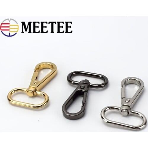 50pcs 25mm Metal Lobster Clasps Swivel Trigger Clips Snap Carabiner Hook for Backpack Keychain Hardware Bags Accessories
