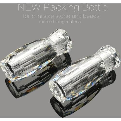 50pcs Bottle Glitter Micro Beads Caviar Box Nail Art Accessory Rhinestone Mini Tiny Bead Jewelry Empty Bottle 6.3*2.5CM