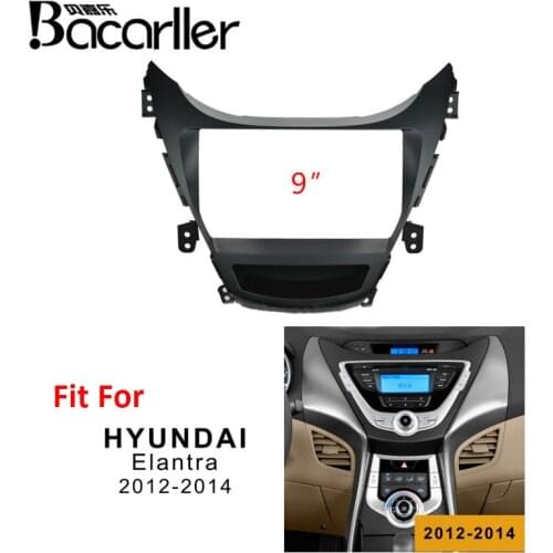 9 Inch 2din Car Fascia For HYUNDAI Elantra 2012-2015 Panel Dash Audio Adaptor Double Din DVD Frame Dashboard Installation