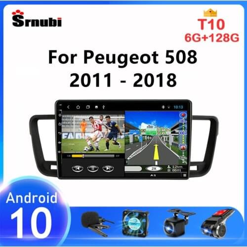 Android 10 Car Radio Multimedia Video Player For Peugeot 508 2011 2012 2013 - 2018 GPS Navigation 2 Din Car Stereo DVD Head unit