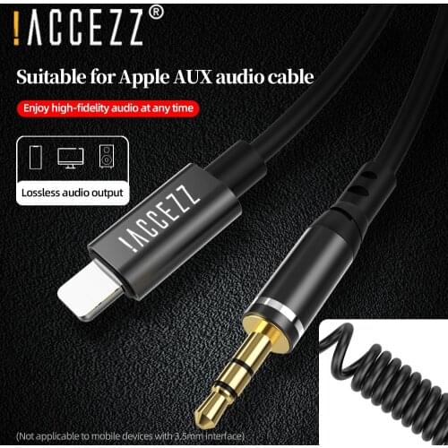 !ACCEZZ IOS 8 Pin to 3.5mm Audio Adapter Male AUX Headphone Cable Car Converter Splitter for iPhone iPhone 11 Pro 12 XS Max 8 7