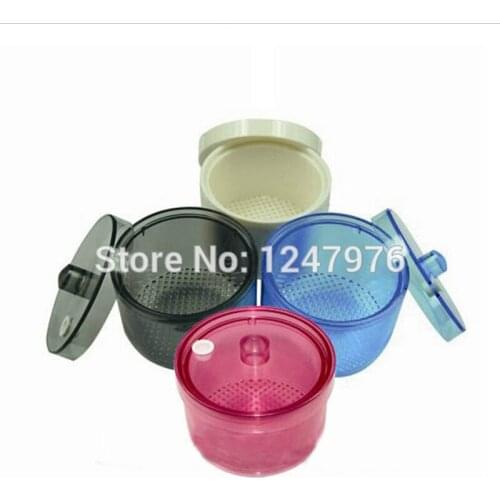 Free shipping Dental Autoclavable Sterilize Box Soak Disinfection Cup Net Basket Case Grey/Bule/red