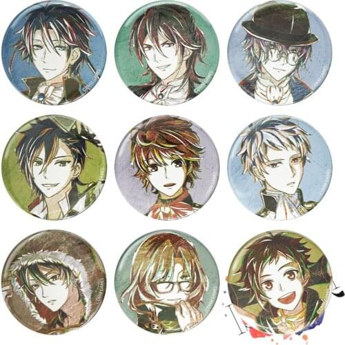 Bungou to Alchemist: Shinpan no Haguruma Anime Badge Game Akutagawa Ryunosuke Shiga Naoya Metal Badge Brooch Pins