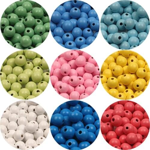 DIY High Quality Natural Wooden Beads Round Spacer Loose Beads For Jewelry Making Handmade Necklace Bracelet 8/10/12mm 50-200Pcs
