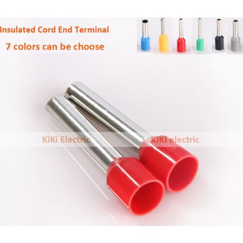 Black/Red pre-insulated copper crimp Terminals For 1.5SQMM #16AWG Wire Insulated Core End Terminal 8mm of Pin Length E1508