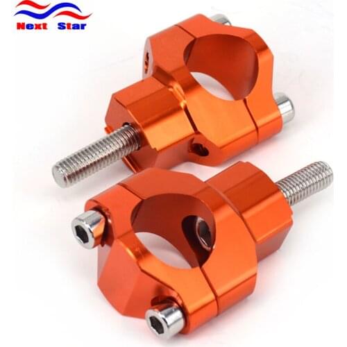 CNC Billet HandleBar Fat Bar Risers 28mm Mount Holder Clamp Adaptor For KTM 125-530 Years 00-16 SX SXF EXC XCW XCFW EXCF Model