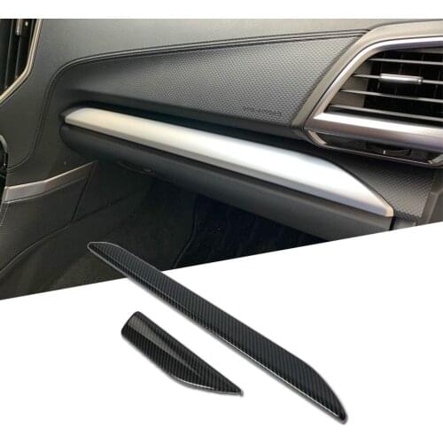 2Pcs Car Styling Central Control Strip Sequin Cover Trim For Subaru Forester 2019 Interior Accessories Decoration